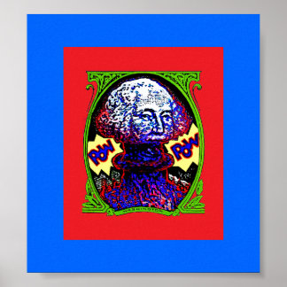 Póster ¡POW! El dinero sopla POSTER rojo negro azul