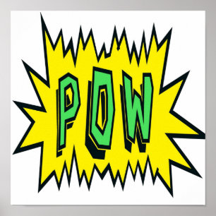 Póster POW Superhero Comic Books