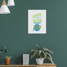 Póster Powered by Green: Thrive with Nature"