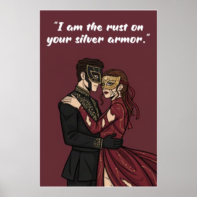 Póster Powerless Book Quote Poster – I Am the Rust on You (Frente)