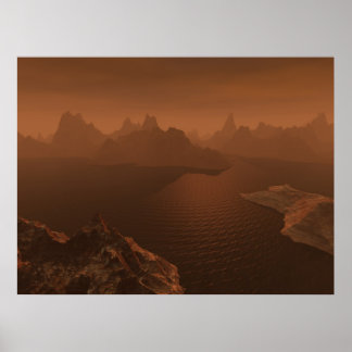 Póster Pozos de hidrocarburos de Titan