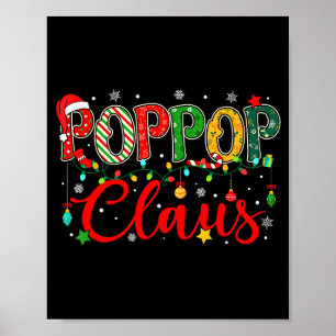 Póster Pp Claus Luces de Navidad Pijama Familia Combinaci