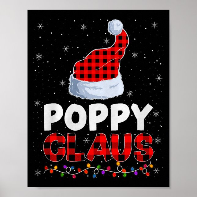 Póster Ppy Claus Christmas Pajamas Santa Matching Family  (Frente)