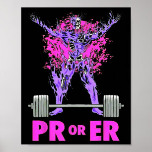 Póster Pr O Er Halterofilia Construcción De Bodyness Fitn