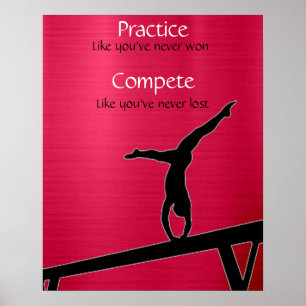 Póster Práctica de Gimnasia / Poster de haz de equilibrio
