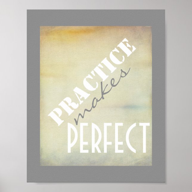 Póster práctica de poster de tipografía perfecta (Frente)