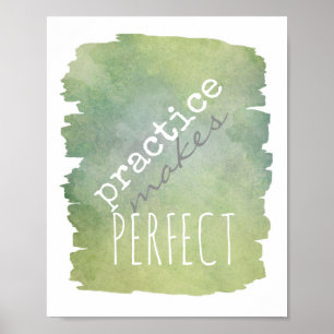 Póster práctica de poster de tipografía perfecta