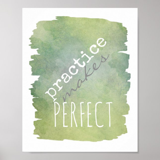 Póster práctica de poster de tipografía perfecta (Frente)