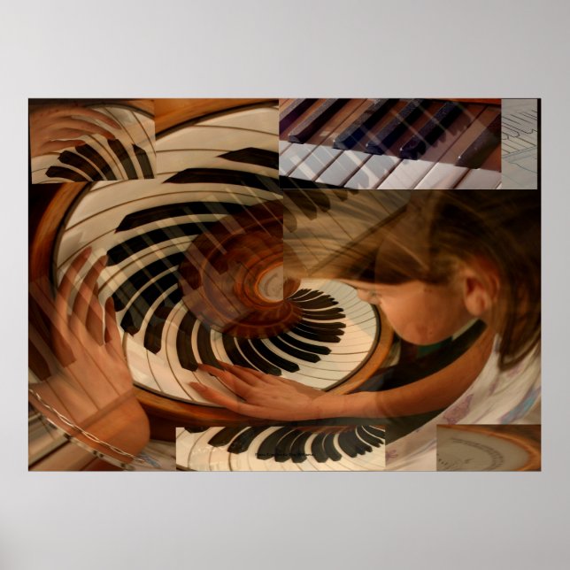 Póster Práctica del piano (Frente)