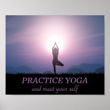 Practicar Yoga Motivación Cita Black Purple