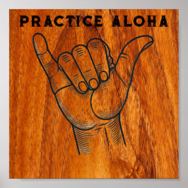 Póster Practice aloha