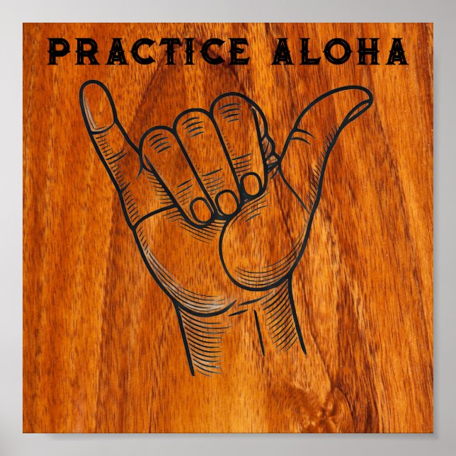 Póster Practice aloha (Frente)