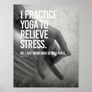 Póster Practico yoga para aliviar la tensión - aptitud