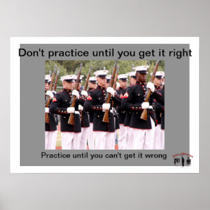 Póster Practique hasta que usted no pueda conseguirlo