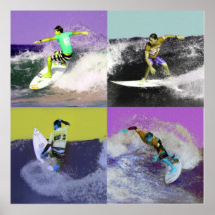 Póster Practique surf Popart 2, Copyright Karen J.