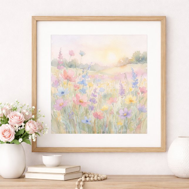 Póster Pradera de flores silvestres pastel (Subido por el creador)