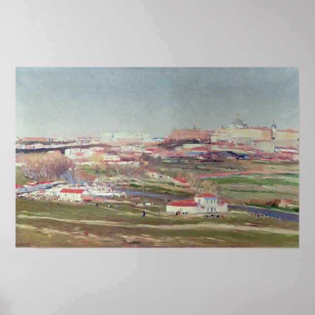 Póster Pradera de San Isidro y Palacio Real (Frente)