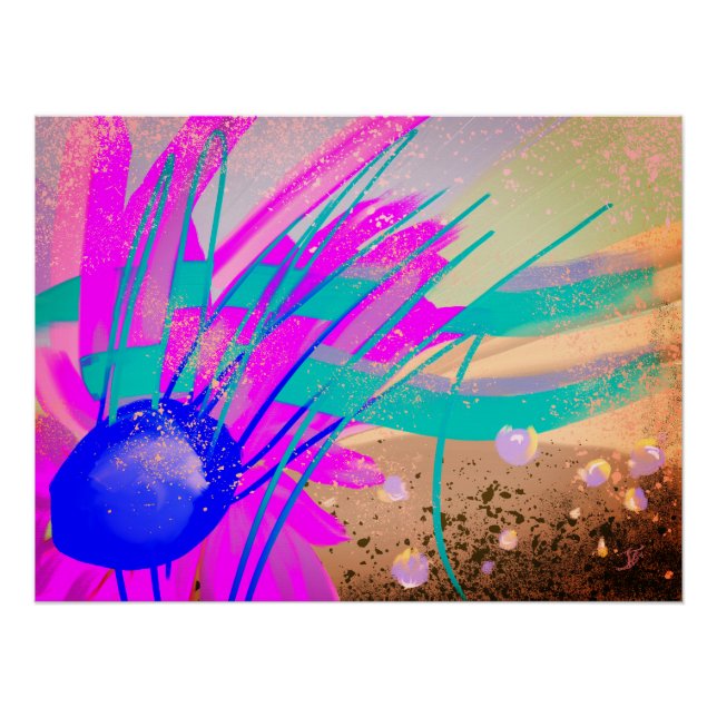 Póster Prado al atardecer - Abstracto (Anverso)