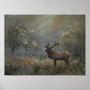Póster Prado de alces