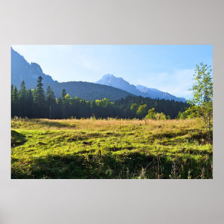 Póster Prado de Montaña Verde – Naturaleza Salvaje Rumani