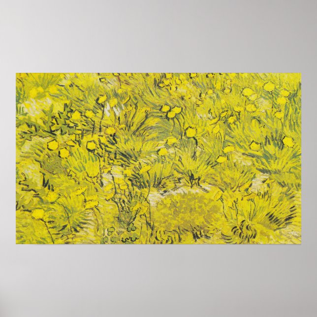 Póster Prado de Van Gogh - Amapolas amarillas brillantes (Frente)