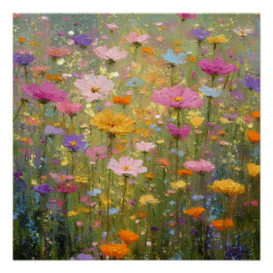 Póster Prados Coloridos de Flores Silvestres 3