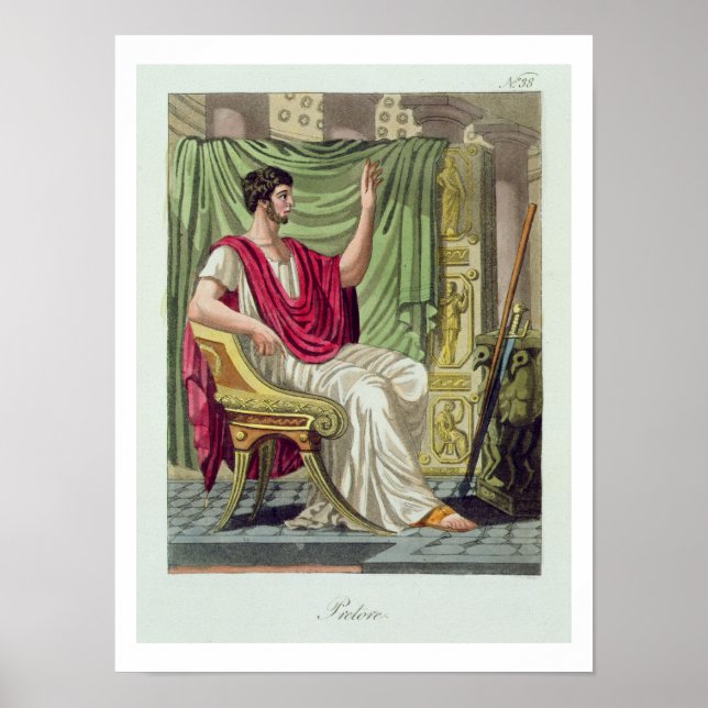Póster Praetor, No. 38 from 'Antique Rome', engraved by L (Frente)