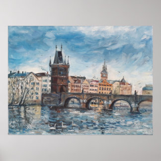 Póster Prag - Charles-Brückenmalerei