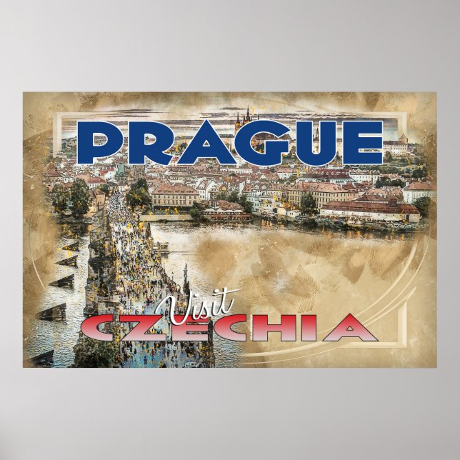 Póster Prag Visita Czechia (Frente)