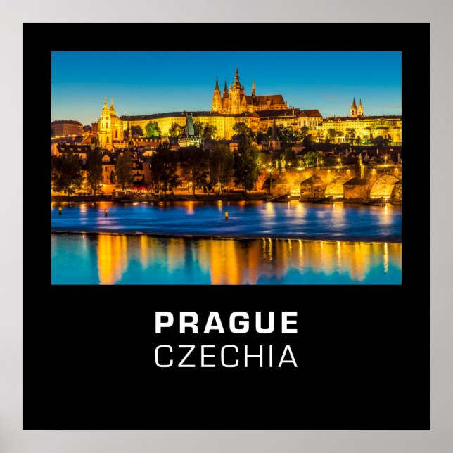 Póster Praga 002D - La ciudad de oro (Frente)