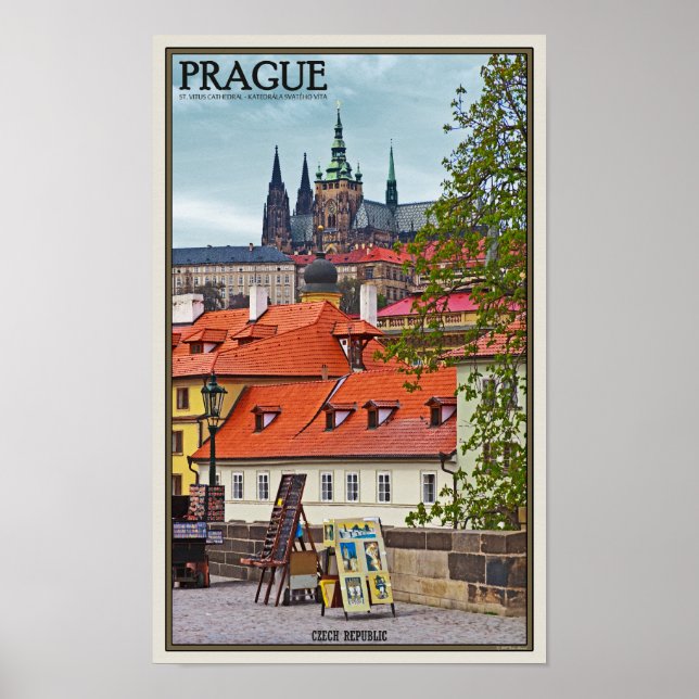 Póster Praga - Catedral de San Vitus (Frente)