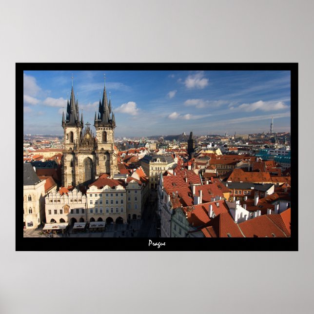 Póster Praga Cityscape (Frente)