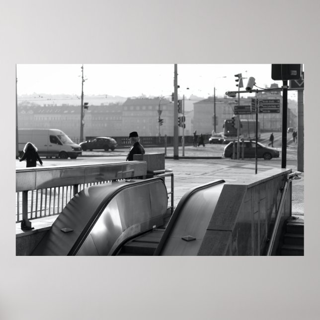 Póster Praga Urban Noir: Luz de Escaladora (Frente)