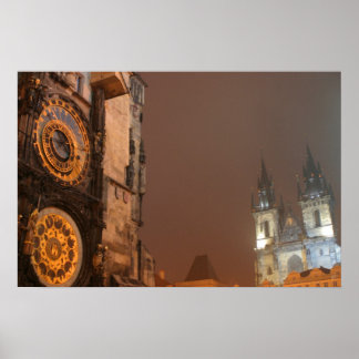 Póster Prague at Night print