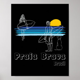Póster Praia Brava Brasil, Playa de Surf Chico de Surf Co