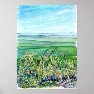 Póster Prairie acuarela