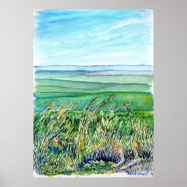 Póster Prairie acuarela (Frente)