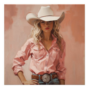 Póster Prairie Prisma: Arte Pared de Cowgirl