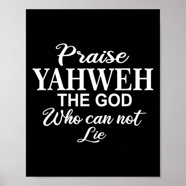 Póster Praise Yahweh The God_ Christian Motivation Insrat (Frente)