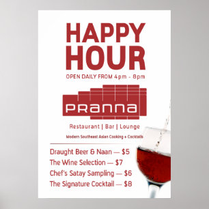 Póster Pranna Happy Hour Poster Lighter Red