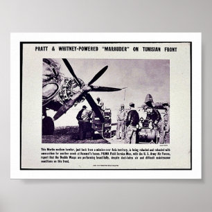 Póster Pratt & Whitney - Un Marauder Con Potenciación En