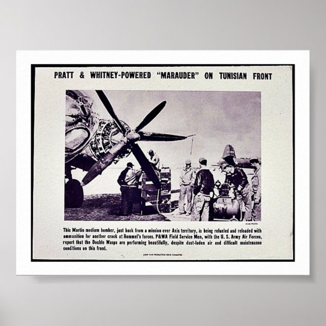Póster Pratt & Whitney - Un Marauder Con Potenciación En  (Frente)
