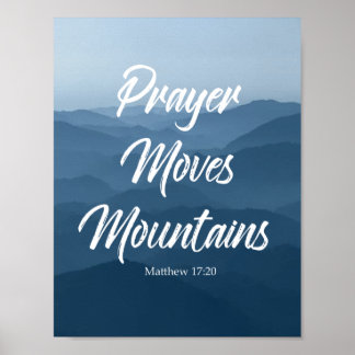 PÓSTER PRAYER MOVES MOUNTAINS WALL ART