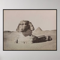 Pre 1887 Gran Esfinge de Giza Necrópolis