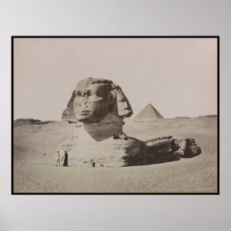 Póster Pre 1887 Gran Esfinge de Giza Necrópolis