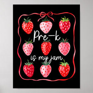 Póster Pre K Es Mi Pasión Fruta De Fresa Profesor Estudia