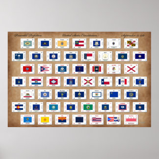 Póster Preámbulo de la Constitución de los Estados Unidos