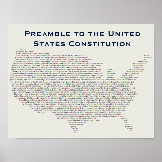 Póster Preámbulo del Poster de la Constitución de los Est (Frente)