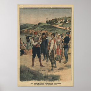 Póster Precauciones tomadas para prevenir el cólera