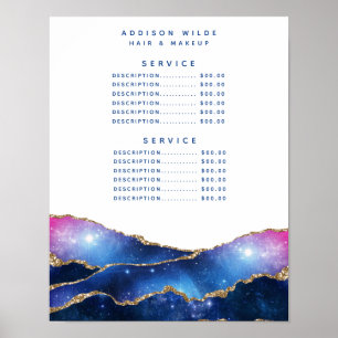 Póster Precio del Servicio de la Galaxia de Ágata del Gui